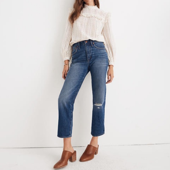 Madewell Denim - Madewell Classic Straight Jean in Jade Wash